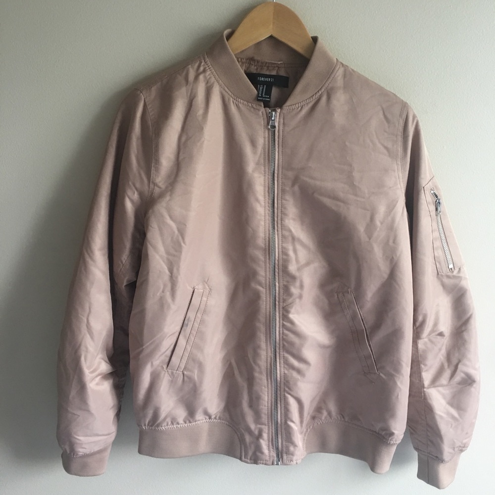 Forever 21 Tan bomber jacket